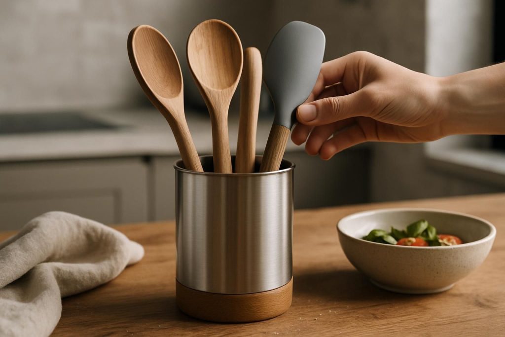 découvrez notre guide complet pour choisir le pot à ustensile idéal, alliant praticité et design pour une cuisine organisée et élégante.