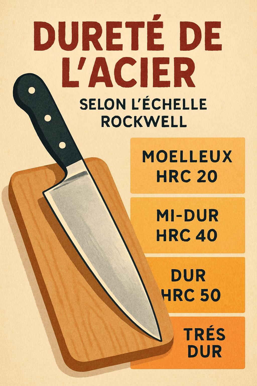 découvrez comment interpréter les chiffres de l'échelle rockwell (hrc) pour mesurer la dureté de l'acier et comprendre ses implications pratiques.